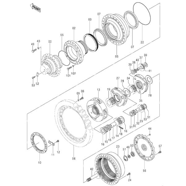 1023348 частей экскаватора крышки ZX450 EX400-5 ZX470 конечной передачи запасных