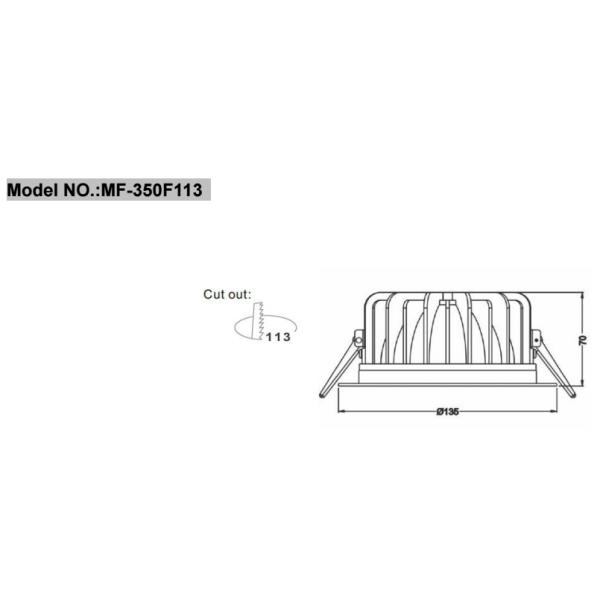 СИД ИП44 СМД квадратное утопленное вниз освещает