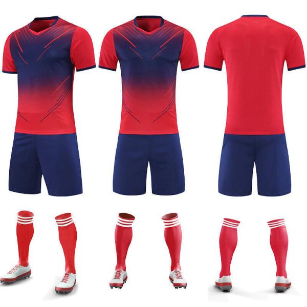 OEM Polyester Soccer Shirts Jerseys Breathable O Neck V Neck
