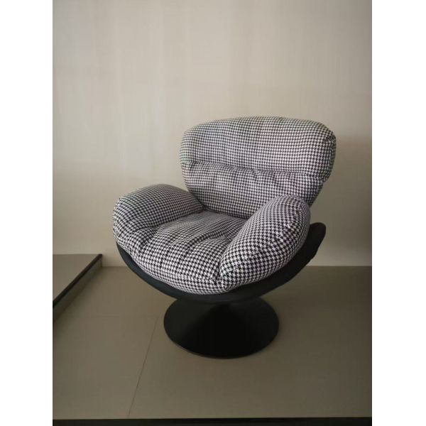 Modern Eggshell Swivel Recliner Single-Seater Accent Lounge Sofa Chair for Living Room Outdoor Leisure Lazy Recliner Comfortable