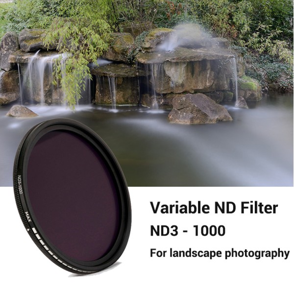ND3-1000 Variable ND Filters 37mm - 82mm ND Filter For Landscape Photography