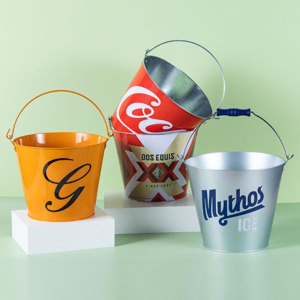 750ml 500ml Wine Cooler Ice Bucket  , Metal Champagne Bucket Rust Resistant