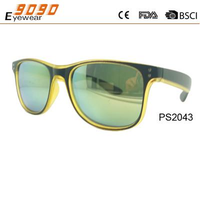 2017 hot sale style sunglasses with UV 400 protection lens ,made of plastic