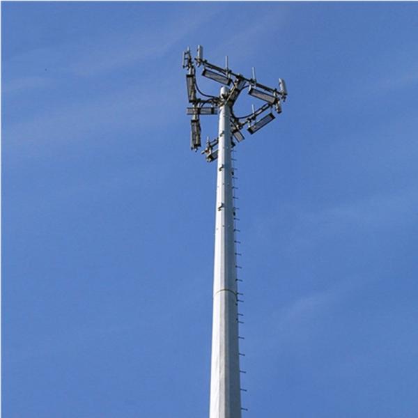 20m High Mast Transmission Steel Monopole Antenna Tower For Communication