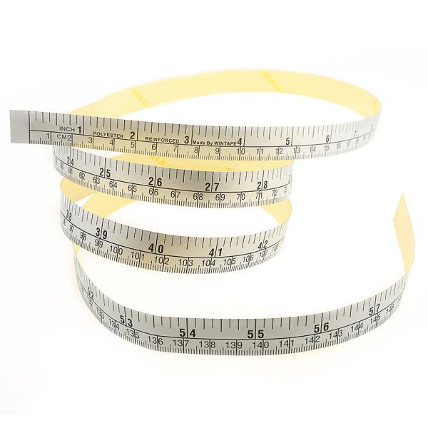 1.5m 60 Inch Paper Measuring Tape , Self Adhesive Ruler Tape For Measuring Craft Sewing