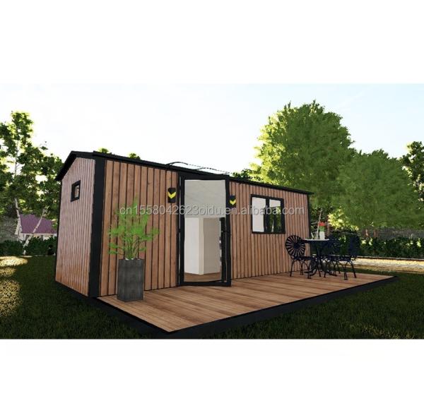 Chambres en bois de couleur personnalisée pour la famille en panneau sandwich en acier et tubes carrés en acier galvanisé