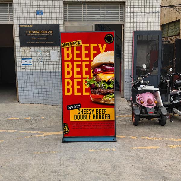 75 дюймовый наружный пол стоящий цифровой щитовой киоск 86 дюймовый светодиодный видеостенный рекламный экран