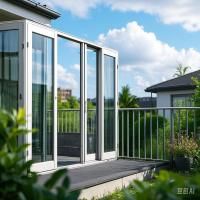 Portes pliantes en aluminium légères, résistantes à la corrosion