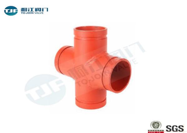 ASTM A536 Ductile Iron Grooved Fittings DN50 - DN300 With Lead Free Coating