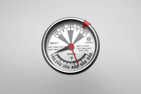 Bimetallic Stainless Steel Industrial Oven Thermometer 100F - 600F Oven Temperature Range