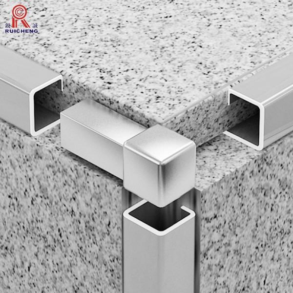 Powder Coating White Aluminum Tile Trim Square Edge Shape 3m Length T8