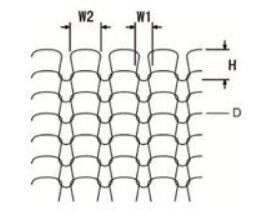 High Penetrated Knitted Wire Mesh 20-100 to 180-700 Strong corrosion resistance
