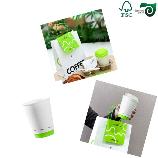 FSC 150g 350g Papel Kraft Marrón Recubierto de Polietileno, una o dos caras, para vasos y cuencos