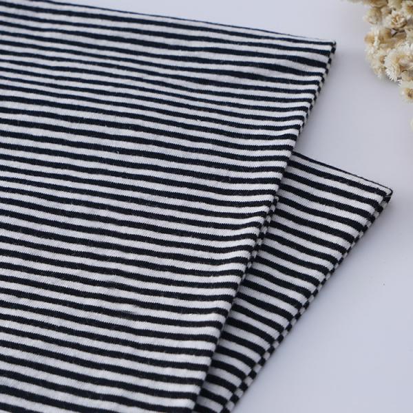 Breathable And Lightweight Sweat-Absorbent Striped Knit Fabric For Tracksuit