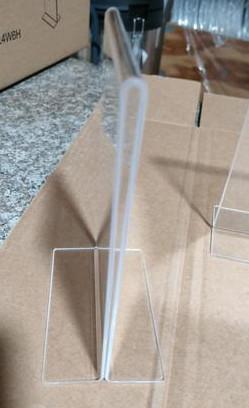 High Durability Double Sided Sign Holder Desktop Sign Stand High Transparency