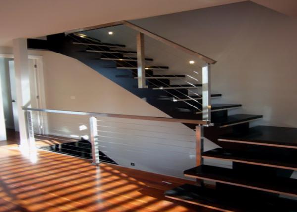 Indoor Stainless Steel Railing With Powder Coating / Spray Paint Surface Treatment
