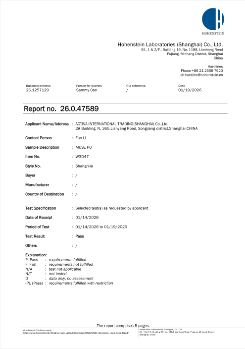 Wenzhou Qicheng Office Supplies Co., Ltd. Certifications