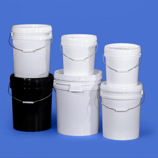 Пищевой класс 10L Круглое пластиковое ведро для воды с ручками и крышкой для печати логотипа