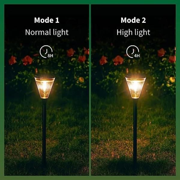 Outdoor Waterproof Solar Garden Light Tri-Color Adjustable for Villa Yard Park Landscape