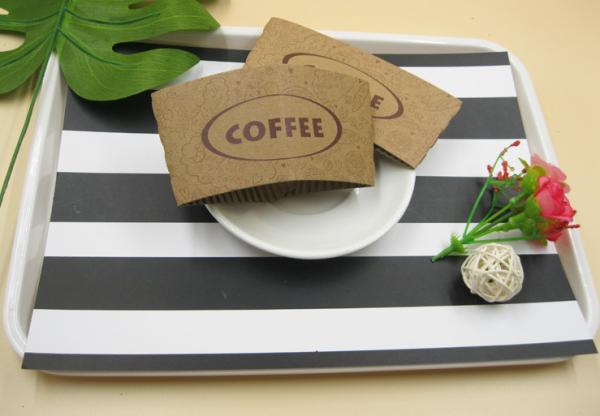16 / 20oz Hot Coffee Paper Cup Sleeves odorless With Logo FSC Certification