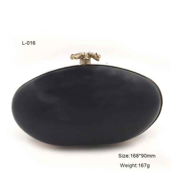Manufacture direct sale gold color oval shape iron metal frame for bag purse box