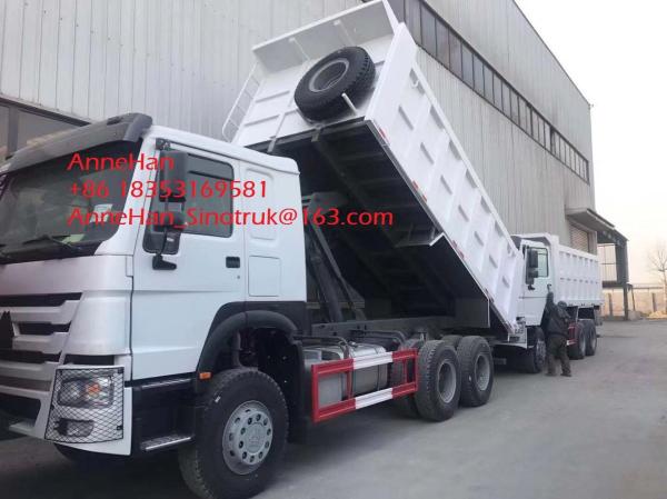 White Color Sinotruk Howo7 Heavy Duty Dump Truck , 10 Wheeler 20 Tons 6x4 Tipper Truck