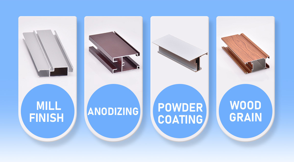 South African 28 Series Powder Coated Door And Window Aluminum Profiles