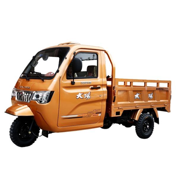 Motor Lifan reversível de 200cc Motocarro Van de entrega com triciclo de carga de cabine fechada