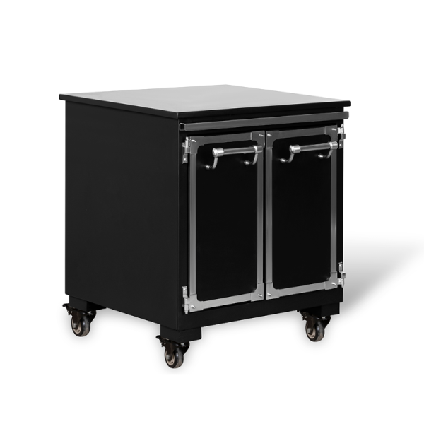 Commercial Spanish Iron BBQ Grill Double-deck Charcoal Oven with 304 Stainless Steel and Bottom Cabinet
