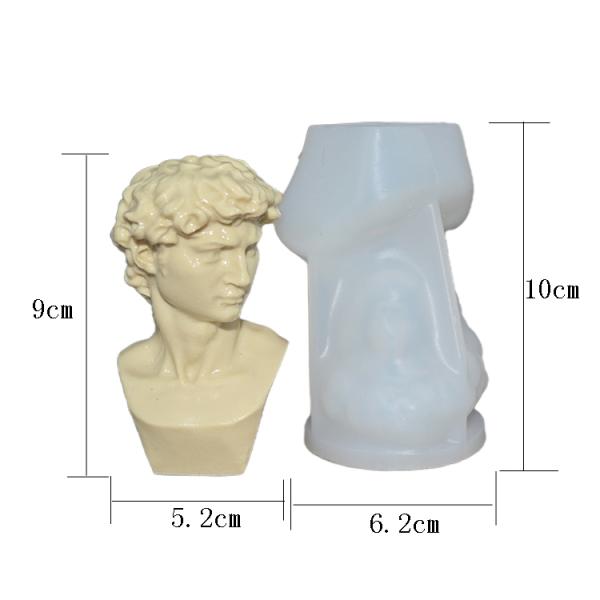 Диаграмма прессформы Дэвид свечи прессформы Handmade 3D DIY свечи силикона не вставляет