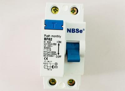 Padrão atual residual da série 2P 63A 30mA IEC61008-1 do interruptor BF60 de RCCB