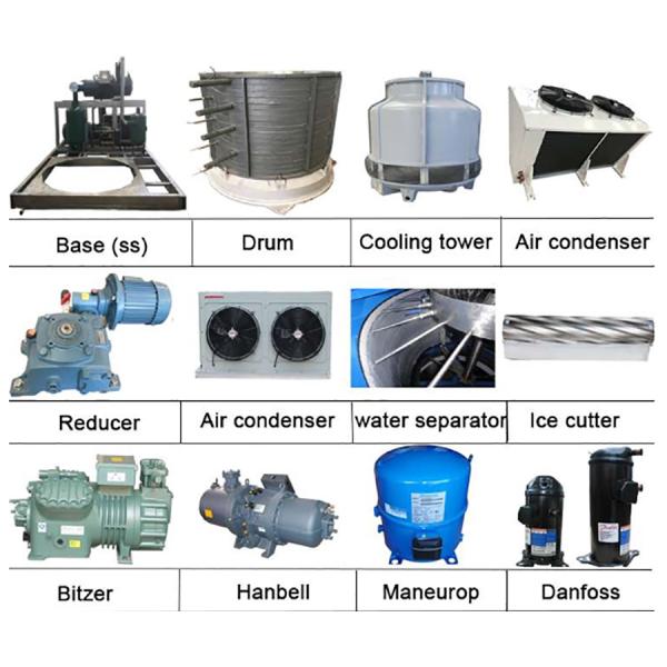 5 Ton Freshwater Flake Ice Machine 304 Stainless Steel 11.4KW