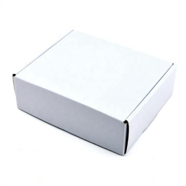 White 3 Layer Corrugated Shipping Boxes Paper Cardboard Custom Printed