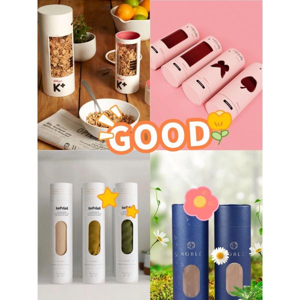 Customizable high-end paper tube packaging suitable for food, candles, perfume bottles, etc.