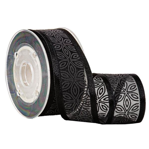 Sex Underwear Packaging Box Decoration 4 Degree Black Organza Ribbon