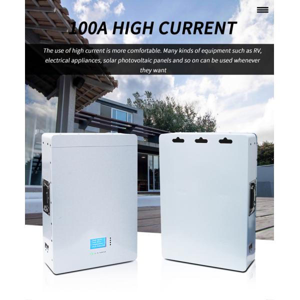 Household Lifepo4 Solar Wall Battery Wall Mounted Lithium Ion Solar Energy Storage Battery