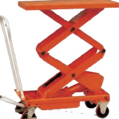 Orange Electric Mobile Movable Scissor Lift Platform Pallet Stackers