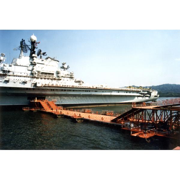 ponte de pontão militar provisória da ponte de cavalete de 30m