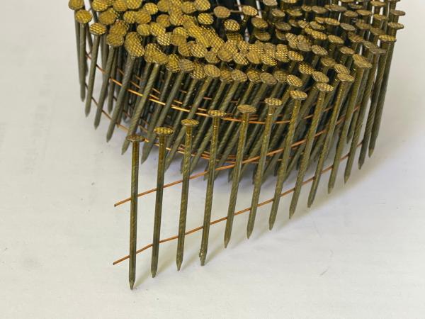 0.090 Galvanized Coil Nail Safety 15 Degree Wire Collated Coil Nails