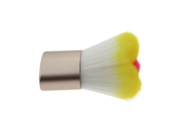 Eco Friendly Flower Kabuki Makeup Brush / Powder Blush Brush With Metal Handle