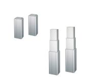 Columnas de elevación lineal de 450 libras de aluminio extrudido de 3 etapas