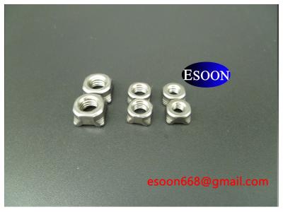 M6*1.0/M4-0.7 Carbon Steel DIN 928 Square Weld Nut,Plain surface,Grade 8
