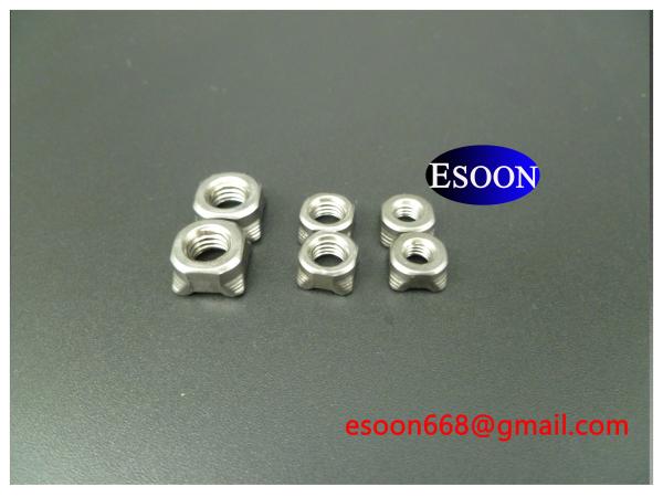 M6*1.0/M4-0.7 Carbon Steel DIN 928 Square Weld Nut,Plain surface,Grade 8