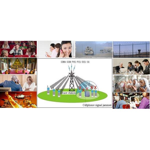 Portable Cell Phone Signal Jammer / Radio Frequency Jammers , Anti - spy