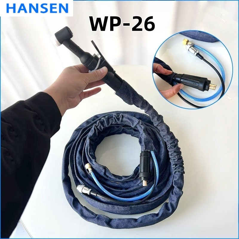 WP‑26 TIG welding torch , split type tig torch with quick connector , WP26 air‑cooled argon welding gun  WP26 tig torch complete cable , quick‑plug TIG welding torch , argon arc welding torch
