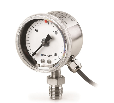 50 mm HPS High Purity Pressure Gauge With Reed Switch Stainless Steel Structure Ultra-high purity gauge with reed switch alarm output. For semiconductor and cleanroom systems.