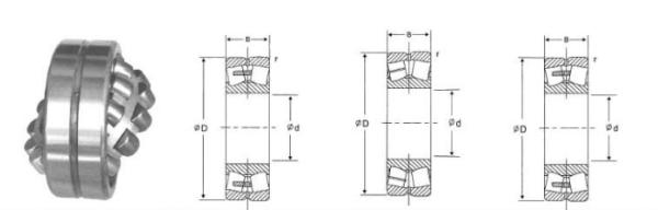 22208 Split Spherical roller bearing with brass steel cage / high precision ball bearings