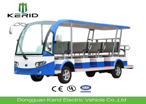 CE branco Sightseeing elétrico da cor do veículo dos assentos das rodas 14 da segurança 4 habilitado
