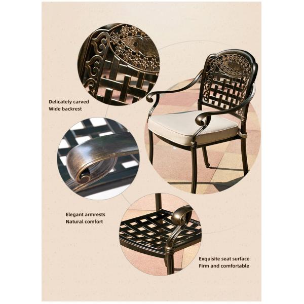 Outdoor Dining Table Patio Barbecues Grain Table And Chair Set For Garden Courtyard