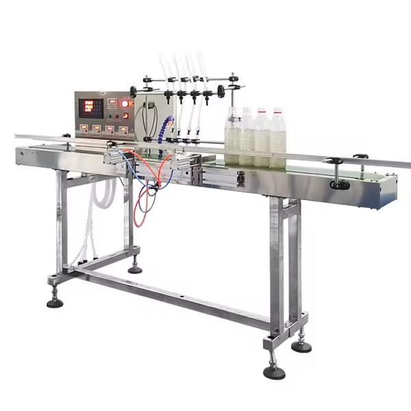 Máquina de Llenado de Líquidos con Bomba Magnética de Cuatro Cabezales y Precio de Fábrica Personalizado para Jugos, Bebidas y Leche, Llenado Pequeño